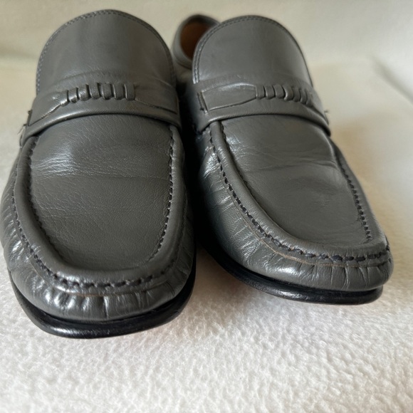 Freeman Size 7 1/2 Gray Leather Mens Dress Shoes - Picture 16 of 16